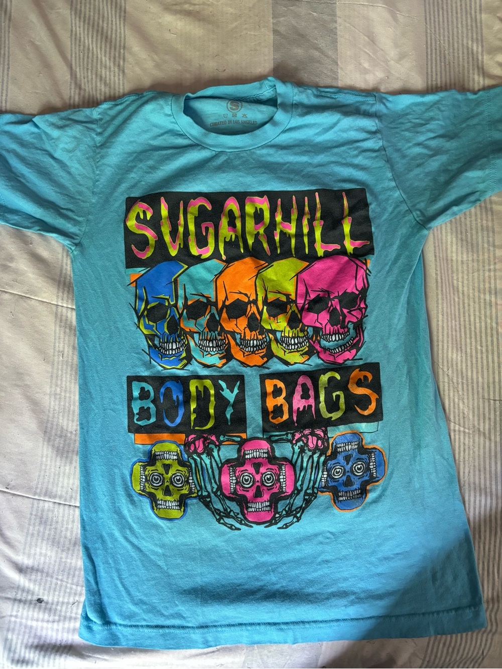 Sugarhill Body Bags Graphic Tee - Turquoise Blue